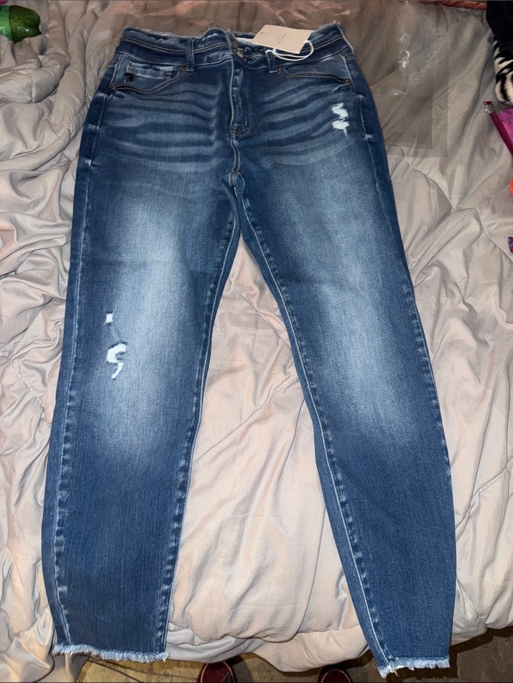 KanCan Skinny Distressed Blue Jeans